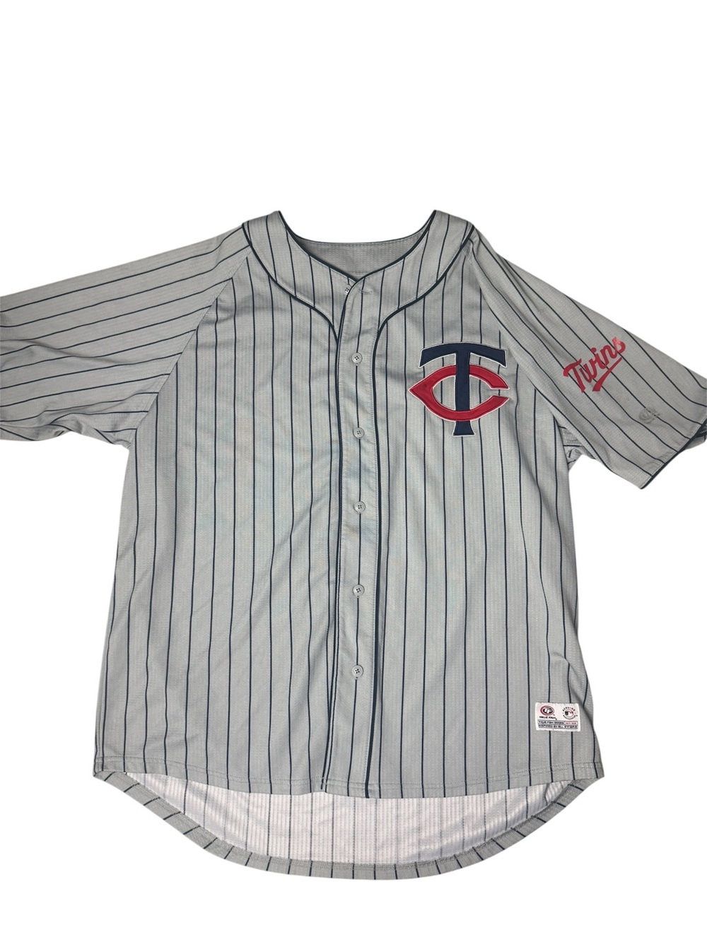 MLB True Fan Minnesota Twins jersey grey pinstripe